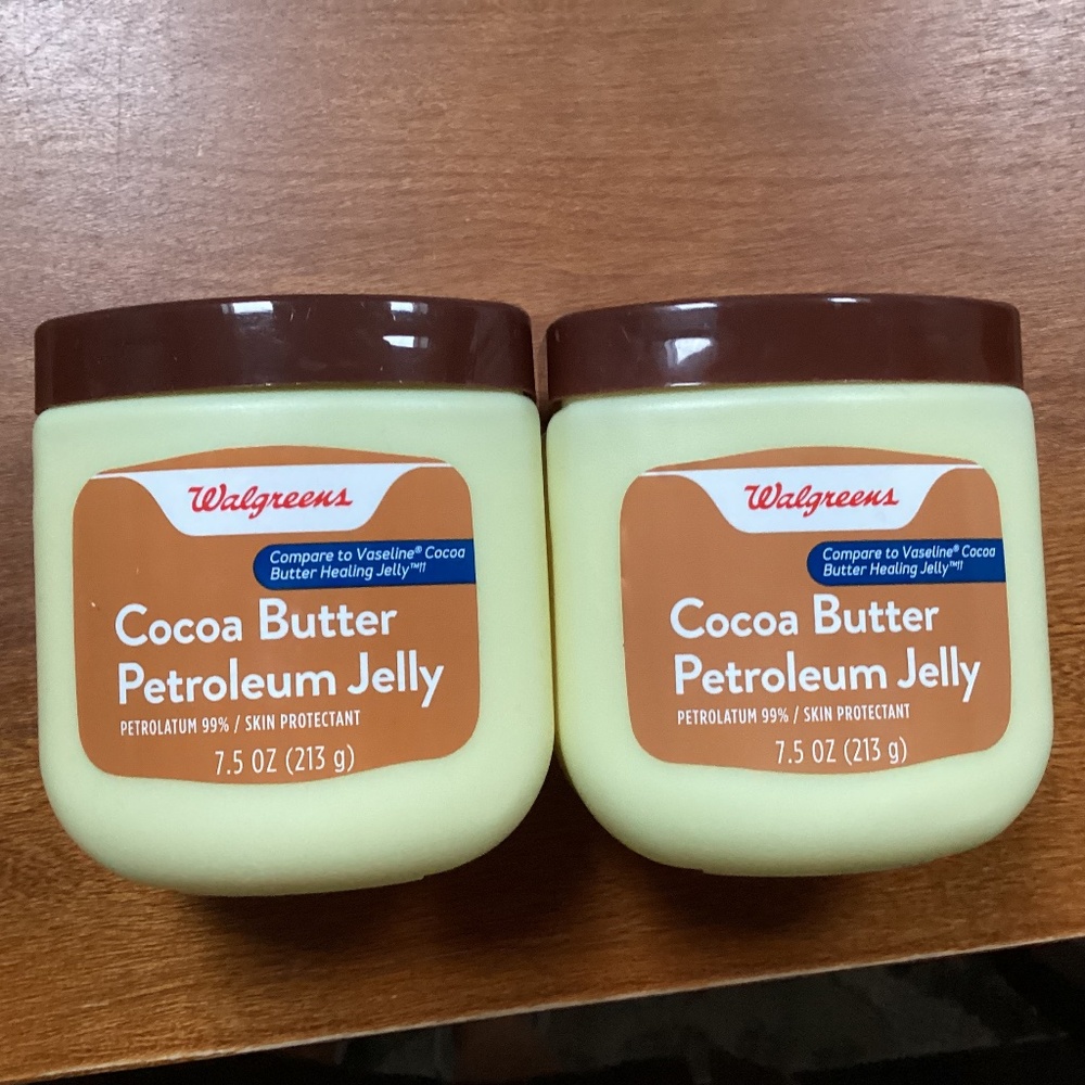 Walgreens Cocoa Butter Petroleum Jelly Bundle New 7.5 oz each